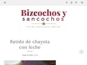 'bizcochosysancochos.com' screenshot