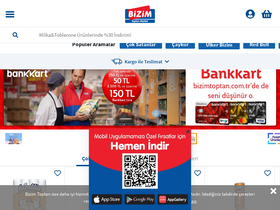 'bizimtoptan.com.tr' screenshot