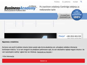 'biznis-akademija.com' screenshot