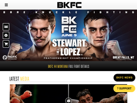 'bkfc.com' screenshot