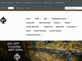 'bkingsfirearms.com' screenshot