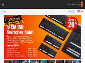 'blackmagicdesign.com' screenshot