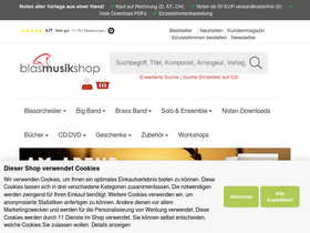 'blasmusik-shop.de' screenshot