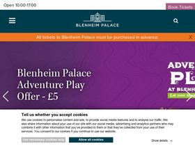 'blenheimpalace.com' screenshot