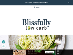 'blissfullylowcarb.com' screenshot