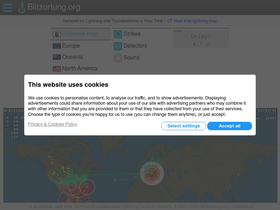 'blitzortung.org' screenshot