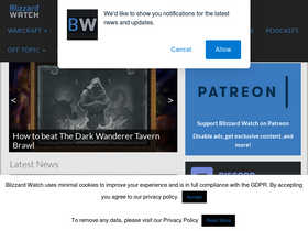'blizzardwatch.com' screenshot