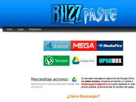 'blizzpaste.com' screenshot