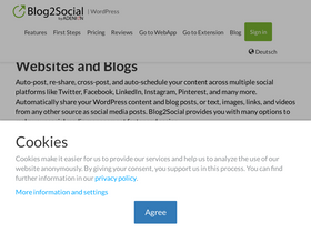 'blog2social.com' screenshot