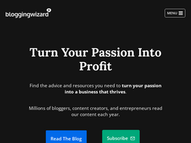'bloggingwizard.com' screenshot