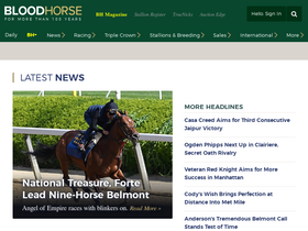 'bloodhorse.com' screenshot