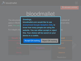 'bloodmallet.com' screenshot