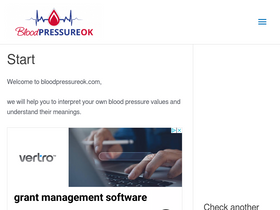 'bloodpressureok.com' screenshot