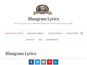 'bluegrasslyrics.com' screenshot