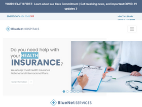 'bluenethospitals.com' screenshot