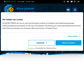 'blueplanetaquarium.com' screenshot