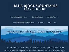 'blueridgemountainstravelguide.com' screenshot