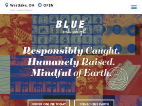 'bluesushisakegrill.com' screenshot