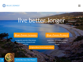'bluezones.com' screenshot