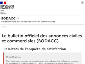 'bodacc.fr' screenshot