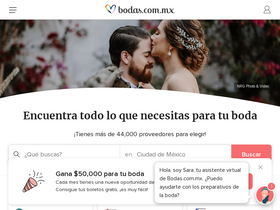 'bodas.com.mx' screenshot