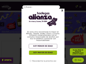 'bodegasalianza.com' screenshot