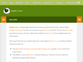 'bodhilinux.com' screenshot