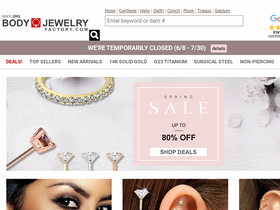 'bodyjewelryfactory.com' screenshot