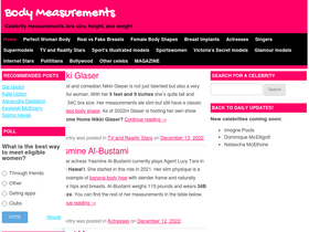 'bodymeasurements.org' screenshot