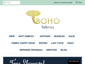 'bohofabrics.com' screenshot