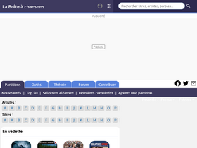 'boiteachansons.net' screenshot