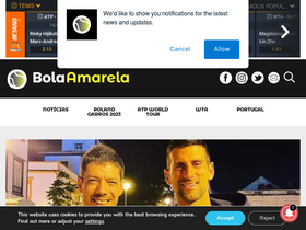 'bolamarela.pt' screenshot