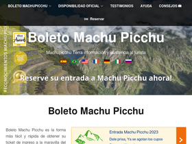 'boletomachupicchu.com' screenshot
