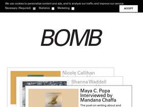 'bombmagazine.org' screenshot
