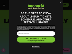 'bonnaroo.com' screenshot