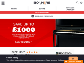 'bonnersmusic.co.uk' screenshot