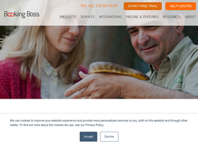 'bookingboss.com' screenshot