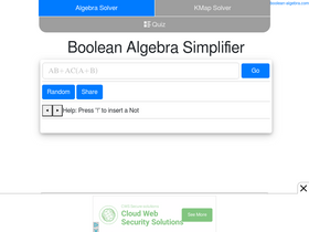 'boolean-algebra.com' screenshot