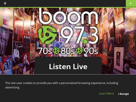'boom973.com' screenshot