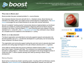 'boost.org' screenshot