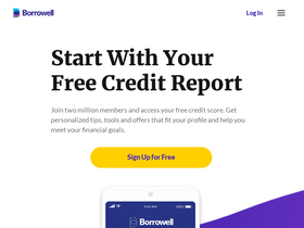 'borrowell.com' screenshot