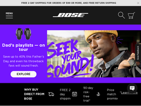 'bose.com' screenshot
