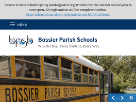'bossierschools.org' screenshot