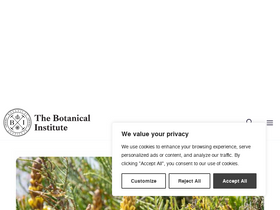 'botanicalinstitute.org' screenshot
