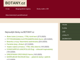 'botany.cz' screenshot