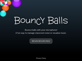'bouncyballs.org' screenshot