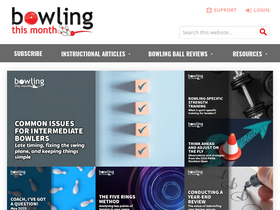 'bowlingthismonth.com' screenshot