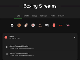 'boxingstreams100.com' screenshot