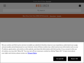 'boxlunch.com' screenshot