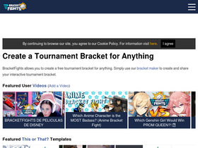 'bracketfights.com' screenshot